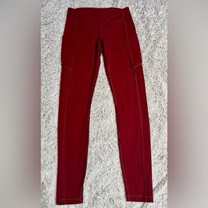 Lululemon Athletica Red Leggings